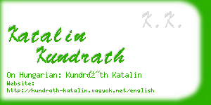 katalin kundrath business card